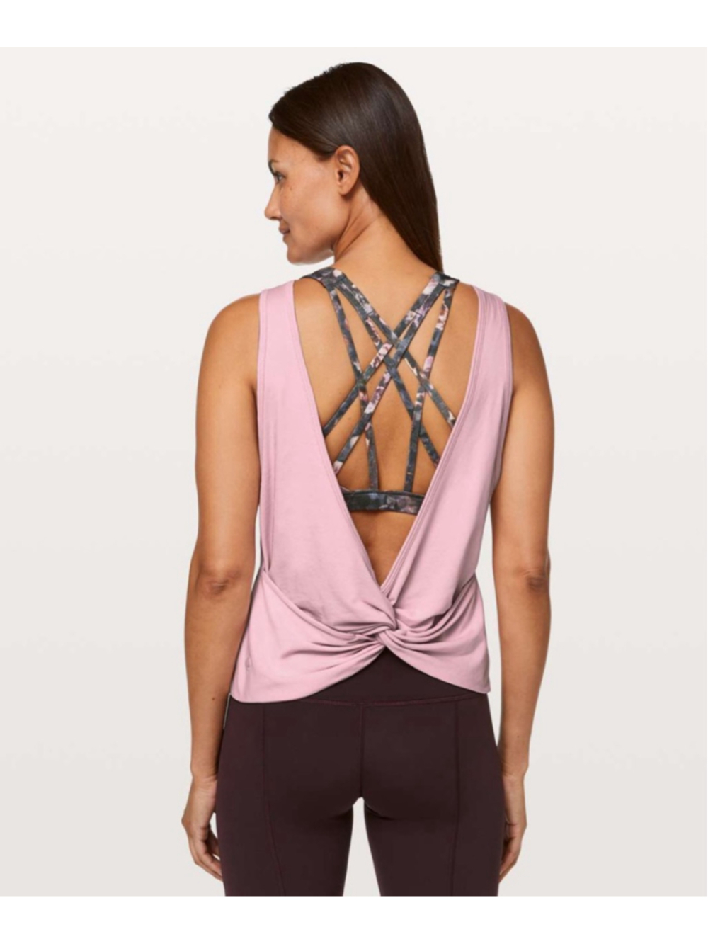 Lululemon Pink Twist-Back Tank Top